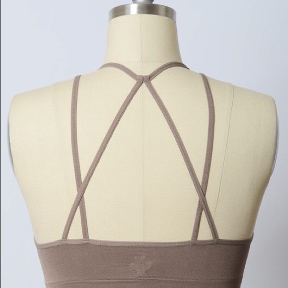 ❗️CLOSING SALE❗️ Mocha Floral Seamless Bralette - Picture 3 of 4